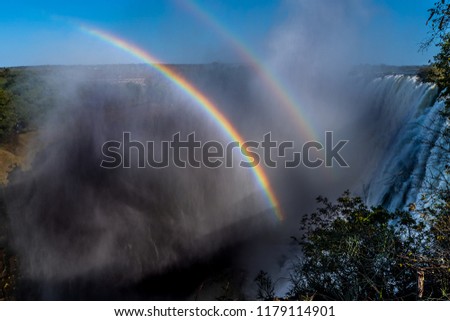 Rainbows over Victoria Falls