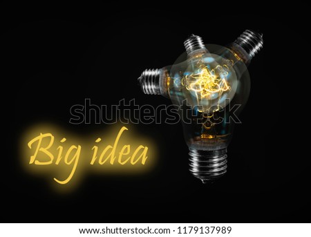 light bub with big idea concept