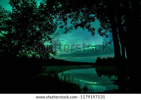 Northern Lights at River Simo