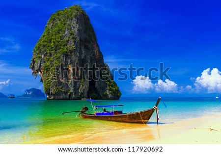 Tropical ocean beach in Thailand