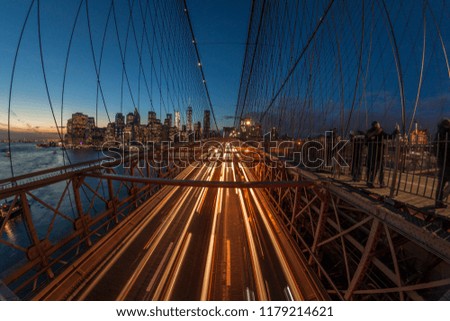 Long exposure photo from the Brooklyn bridge, New York