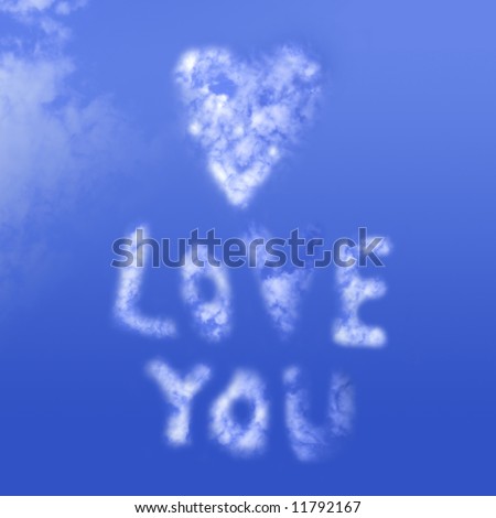 "Love you" message in the sky
