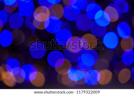beautiful blue bokeh christmas background