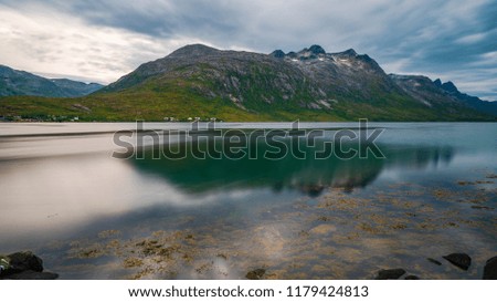 Panoramic view of Ersfjord,Troms County in Norway