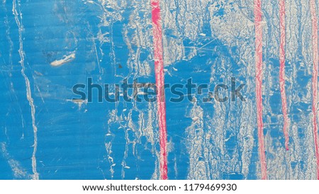 paint traces with brush over blue background
