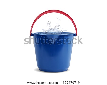 Pail full of water Royalty-Free Stock Photo #1179470719