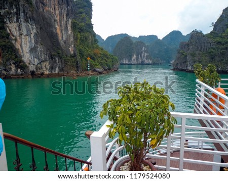 Pictures of Halong Bay, Vietnam. Royalty-Free Stock Photo #1179524080