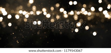Gold abstract bokeh background, Merry Christmas and New Year background
