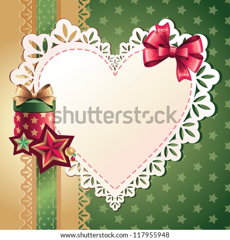 Christmas heart greeting
