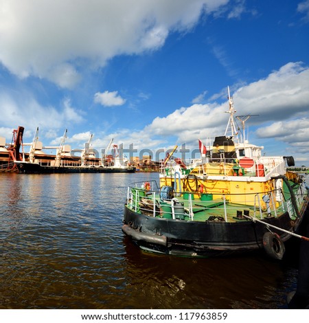 cargo port. Ventspils terminal, Latvia