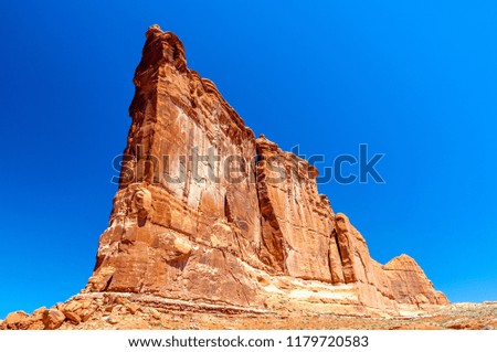 The Courthouse Tower in Arches National Park, Utah State-USA