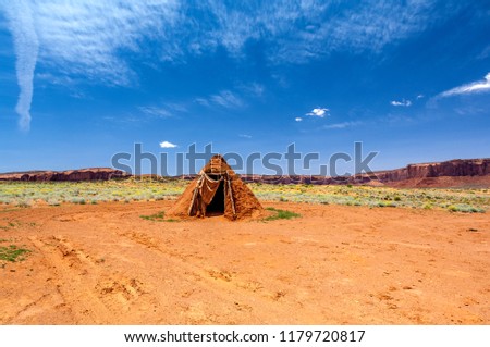 Indian Hut at Monument Valley, Arizona-USA