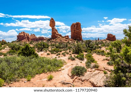 Balanced Rocks in Arches National Park, Utah State-USA