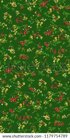 Flower Leaves With Background Design