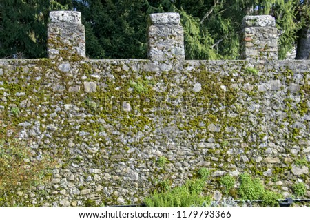 old stone wall castle