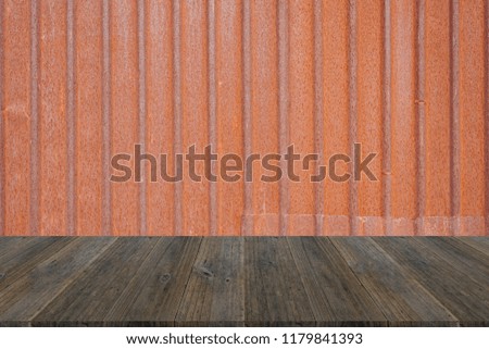 Metal rust or steel zinc wall texture abstract texture surface background use for background with wood table or terrace