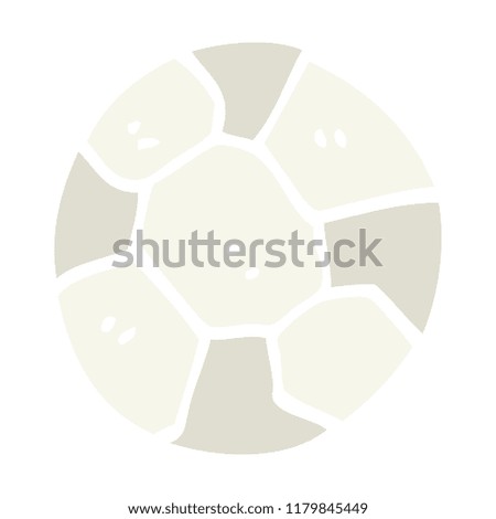 flat color illustration cartoon soccer ball