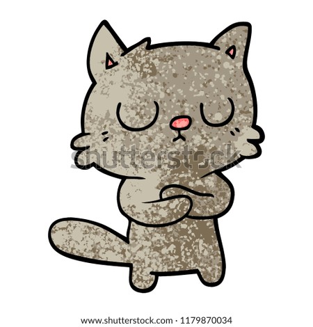 grunge textured illustration cartoon cat