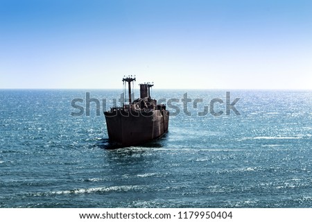 Wreck on the black sea, Costinesti, Romania