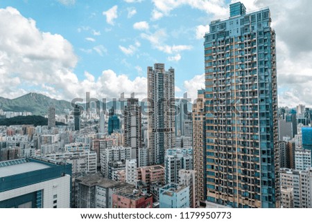 View over Hong Kong Skyscrapers