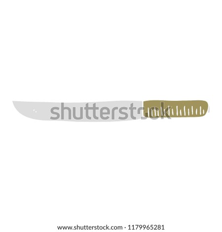 flat color illustration of butter knife