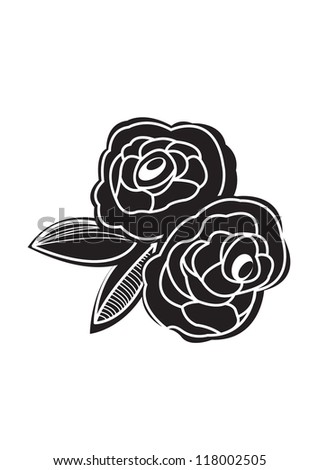 Art vector black  rose  backdrop