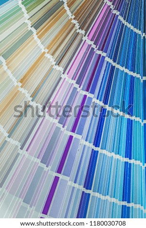 Variation of colors in pantone fan.
