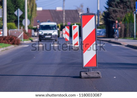 attention the street is blocked. repair work. an important person
