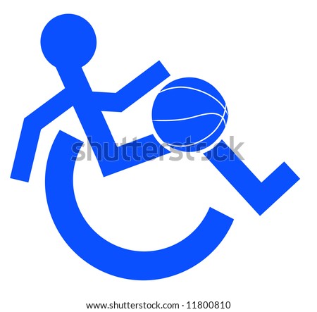logo or symbol for wheelchair accessible sports or activities - vector