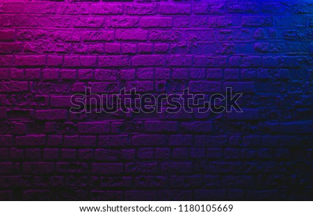 Neon brick wall background concept