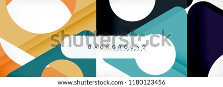 Circle and triangle vector abstract background
