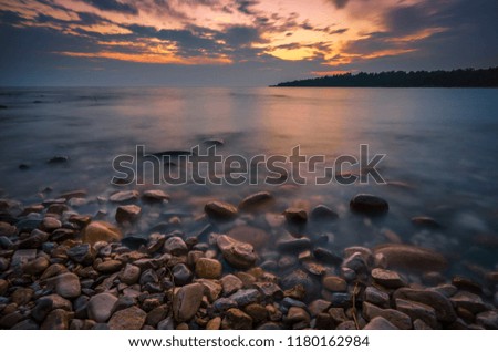 Sunset over the lake Huron