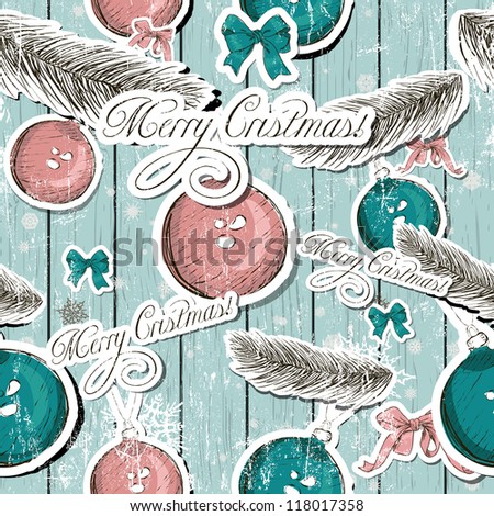 Seamless texture about Christmas. Vector illustration EPS10