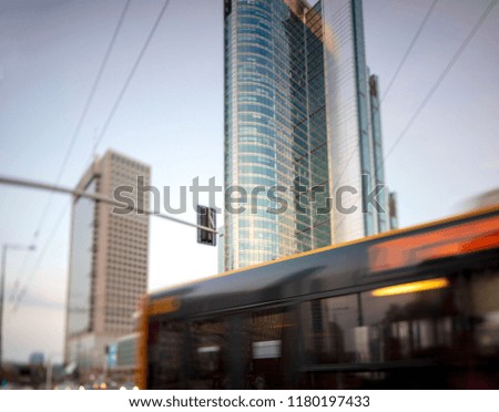 Warsaw city modern skyscrapers, Poland