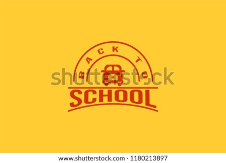 Back to school vector concept icon illustration - Back to school logo
