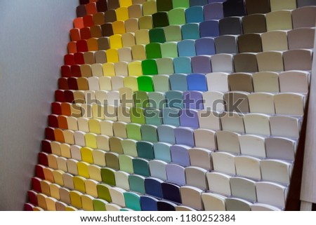 Paint Samples on Display in a Store