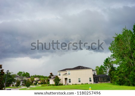 black cloud before storm