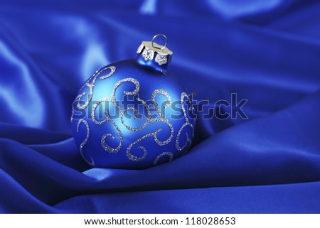 blue christmas card macro close up