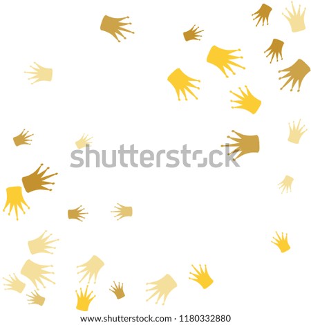 Elegant vector background with colored crowns. Simple gentle template for the card, invitation, printing. Fashionable decoration with beautiful crowns.
