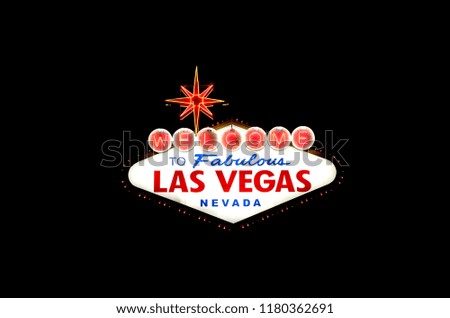 This image is of the Welcome to Fabulous Las Vegas neon sign, located south of the Las Vegas Strip.
