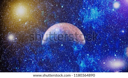 Galaxy in space, beauty of universe, black hole. Elements furnished by NASA ,