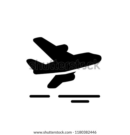departure icon vector design. icon vector glyph style