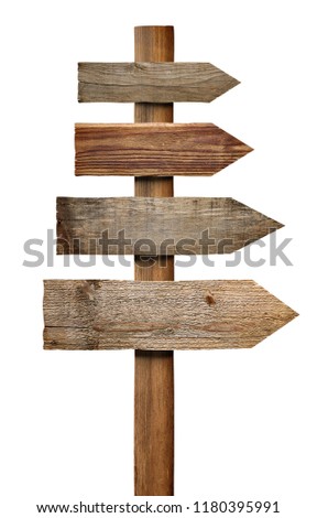 close up of a wooden sign on white background