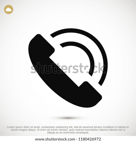 phone vector icon, stock vector illustration flat design style
