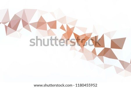 Light Orange vector polygonal template. Glitter abstract illustration with an elegant triangles. A completely new design for your leaflet.