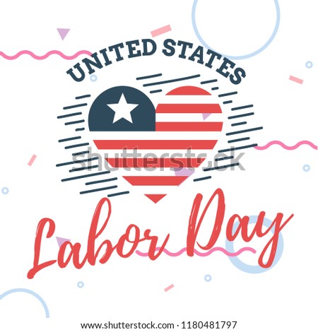 Happy labor day. Vector logo. Typography for greeting cards, posters, banners.