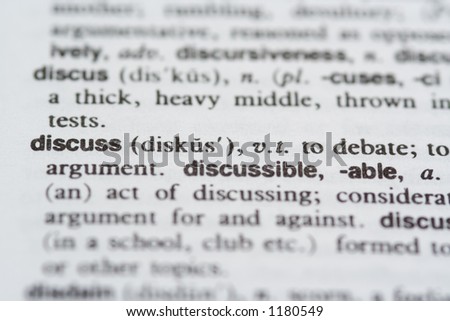 The word "discuss" Royalty-Free Stock Photo #1180549