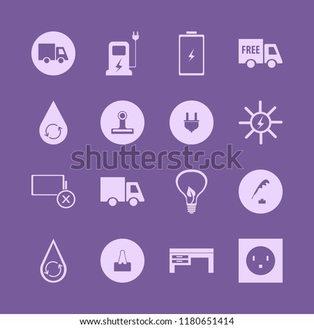 supply icon. supply vector icons set hydraulic energy, car charger, electric outlet and plug