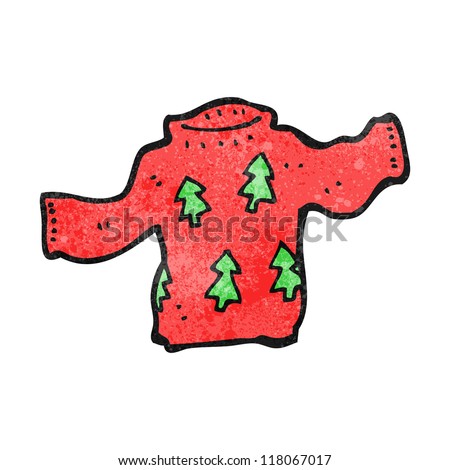 christmas knitted jumper cartoon