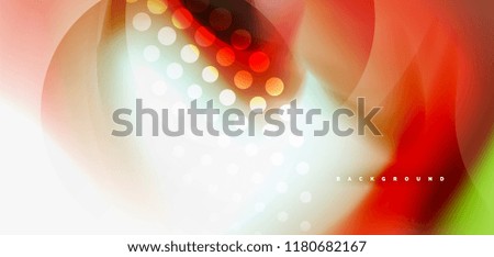 Fluid flowing wave abstract background, vector techno design